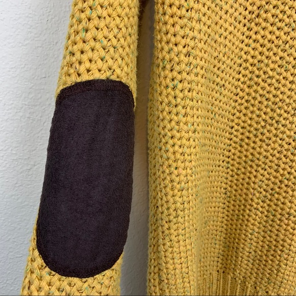 Crescent Confetti Yellow Knit Sweater Elbow Patch - Picture 4 of 5